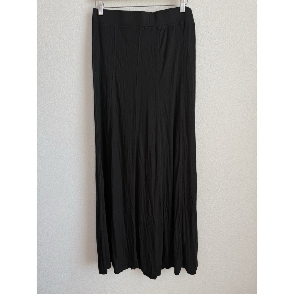 Umgee Maxi Skirt Size XL Pull On Black Jersey Boho Flowy Lightweight Casual - Picture 3 of 7